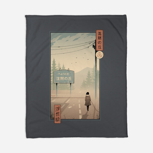 Silent Mountain Ukiyo-e-None-Fleece-Blanket-vp021