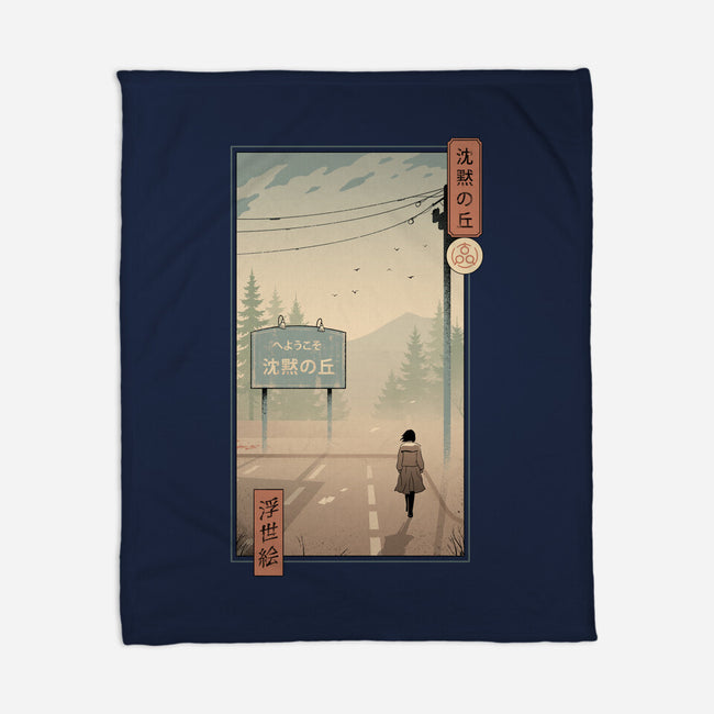 Silent Mountain Ukiyo-e-None-Fleece-Blanket-vp021