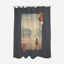 Silent Mountain Ukiyo-e-None-Polyester-Shower Curtain-vp021
