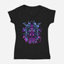 Gundam Neon-Womens-V-Neck-Tee-nickzzarto
