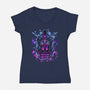 Gundam Neon-Womens-V-Neck-Tee-nickzzarto