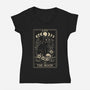 The Moon Cat Tarot-Womens-V-Neck-Tee-fanfabio