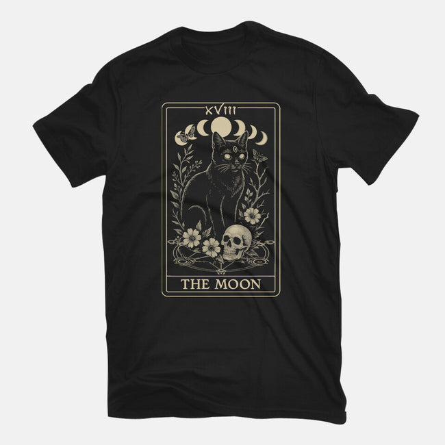 The Moon Cat Tarot-Unisex-Basic-Tee-fanfabio