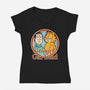 Simon & Garfield-Womens-V-Neck-Tee-SeamusAran