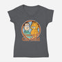 Simon & Garfield-Womens-V-Neck-Tee-SeamusAran