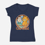 Simon & Garfield-Womens-V-Neck-Tee-SeamusAran