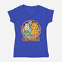 Simon & Garfield-Womens-V-Neck-Tee-SeamusAran