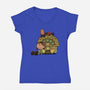 Boom Baby-Womens-V-Neck-Tee-DrawnByBryan