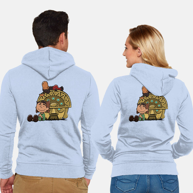 Boom Baby-Unisex-Zip-Up-Sweatshirt-DrawnByBryan
