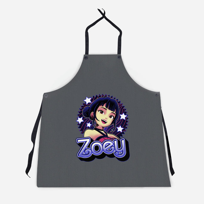 Demon Huntress Zoey-Unisex-Kitchen-Apron-Astrobot Invention