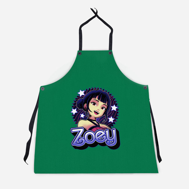 Demon Huntress Zoey-Unisex-Kitchen-Apron-Astrobot Invention