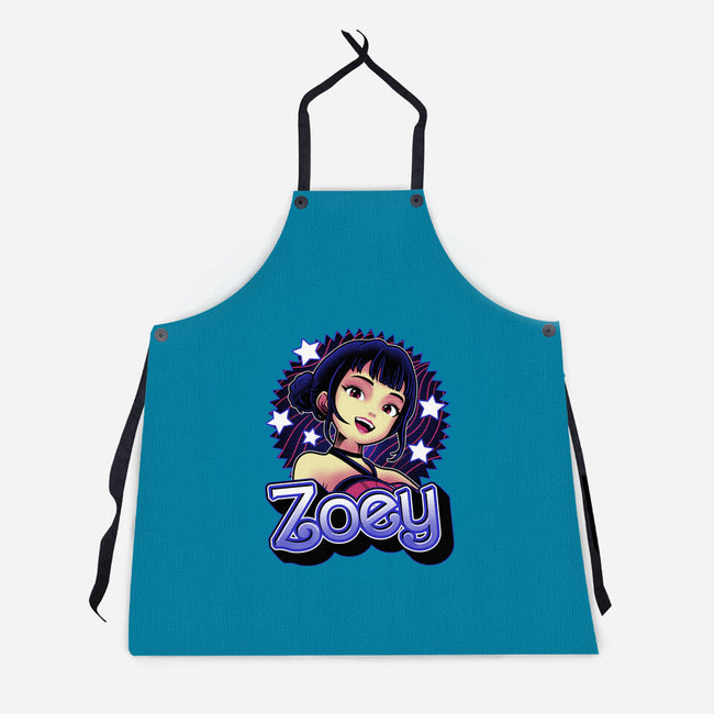 Demon Huntress Zoey-Unisex-Kitchen-Apron-Astrobot Invention