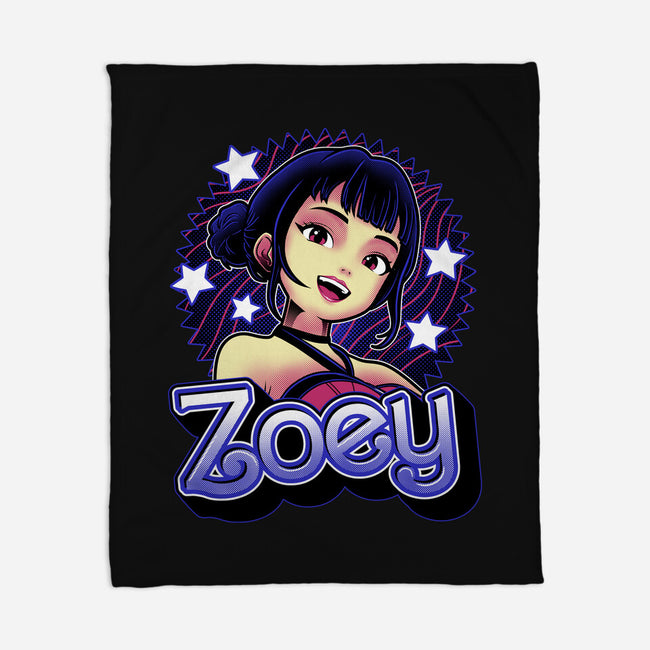 Demon Huntress Zoey-None-Fleece-Blanket-Astrobot Invention