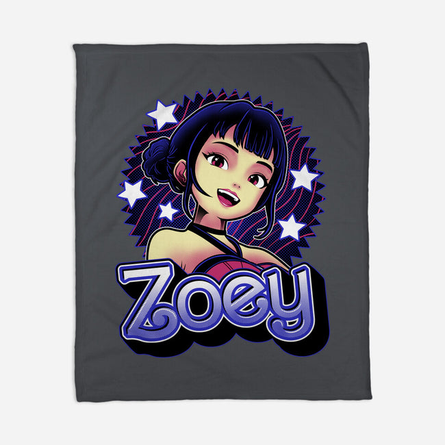 Demon Huntress Zoey-None-Fleece-Blanket-Astrobot Invention