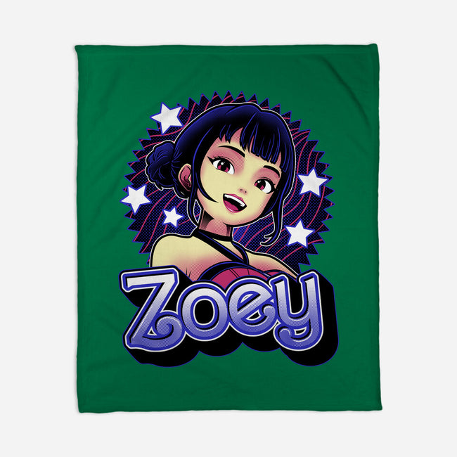 Demon Huntress Zoey-None-Fleece-Blanket-Astrobot Invention