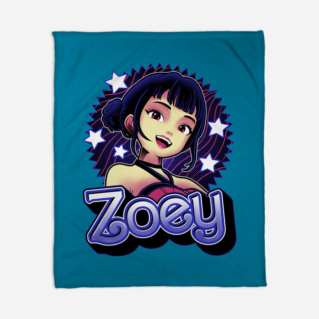 Demon Huntress Zoey-None-Fleece-Blanket-Astrobot Invention