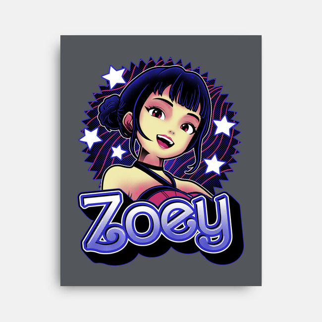 Demon Huntress Zoey-None-Stretched-Canvas-Astrobot Invention
