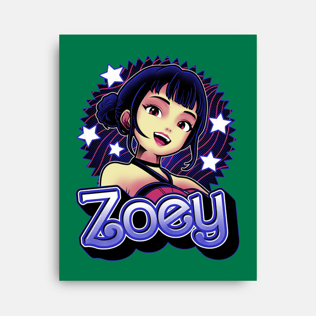 Demon Huntress Zoey-None-Stretched-Canvas-Astrobot Invention