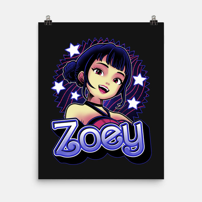Demon Huntress Zoey-None-Matte-Poster-Astrobot Invention