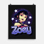 Demon Huntress Zoey-None-Matte-Poster-Astrobot Invention