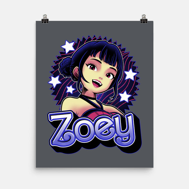 Demon Huntress Zoey-None-Matte-Poster-Astrobot Invention