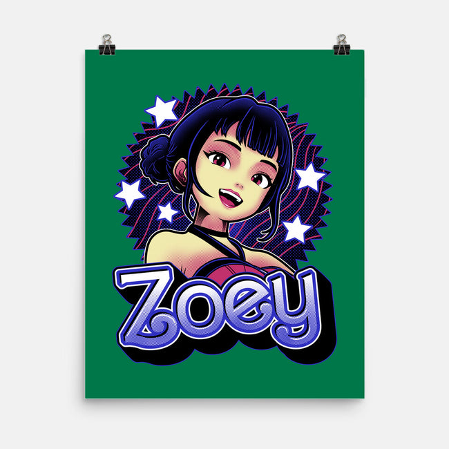 Demon Huntress Zoey-None-Matte-Poster-Astrobot Invention