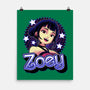 Demon Huntress Zoey-None-Matte-Poster-Astrobot Invention