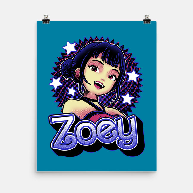 Demon Huntress Zoey-None-Matte-Poster-Astrobot Invention
