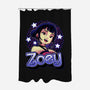Demon Huntress Zoey-None-Polyester-Shower Curtain-Astrobot Invention