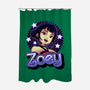Demon Huntress Zoey-None-Polyester-Shower Curtain-Astrobot Invention