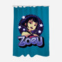 Demon Huntress Zoey-None-Polyester-Shower Curtain-Astrobot Invention