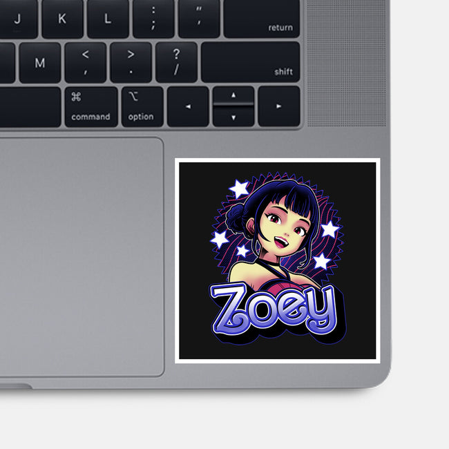 Demon Huntress Zoey-None-Glossy-Sticker-Astrobot Invention