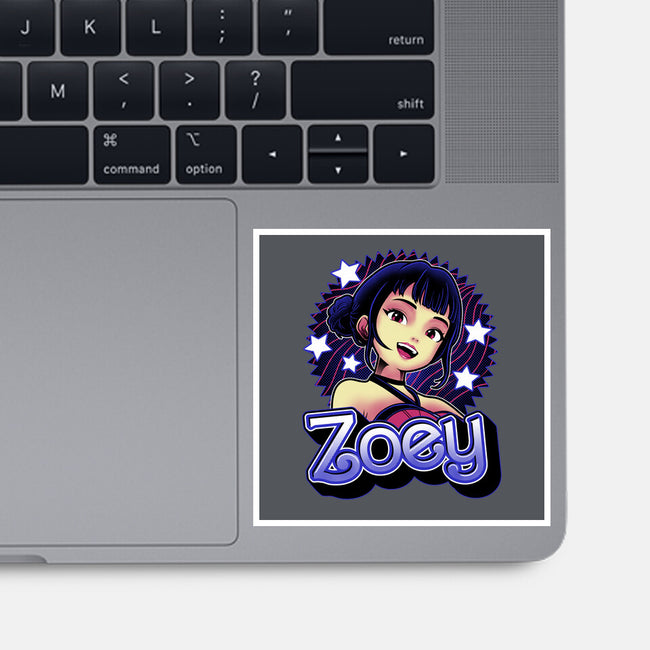 Demon Huntress Zoey-None-Glossy-Sticker-Astrobot Invention