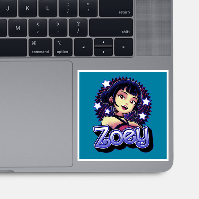 Demon Huntress Zoey-None-Glossy-Sticker-Astrobot Invention