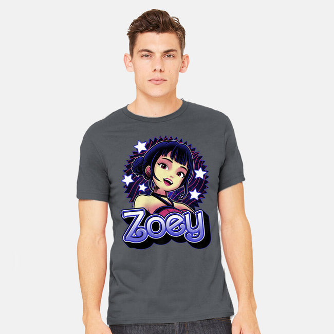 Demon Huntress Zoey-Mens-Heavyweight-Tee-Astrobot Invention