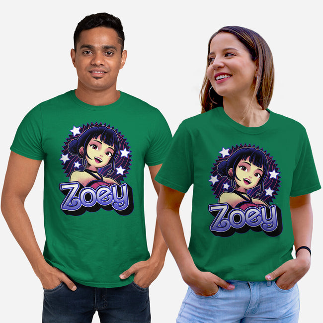 Demon Huntress Zoey-Unisex-Basic-Tee-Astrobot Invention