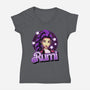 Demon Huntress Rumi-Womens-V-Neck-Tee-Astrobot Invention