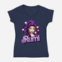 Demon Huntress Rumi-Womens-V-Neck-Tee-Astrobot Invention