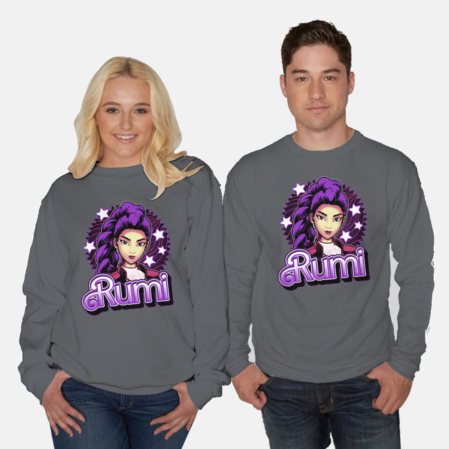 Demon Huntress Rumi-Unisex-Crew Neck-Sweatshirt-Astrobot Invention