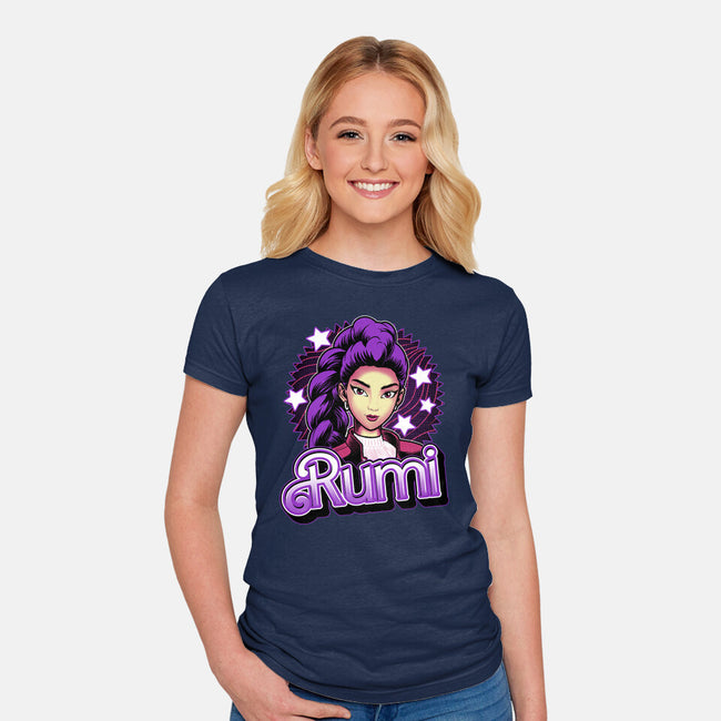 Demon Huntress Rumi-Womens-Fitted-Tee-Astrobot Invention