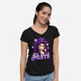 Demon Huntress Rumi-Womens-V-Neck-Tee-Astrobot Invention