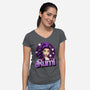 Demon Huntress Rumi-Womens-V-Neck-Tee-Astrobot Invention