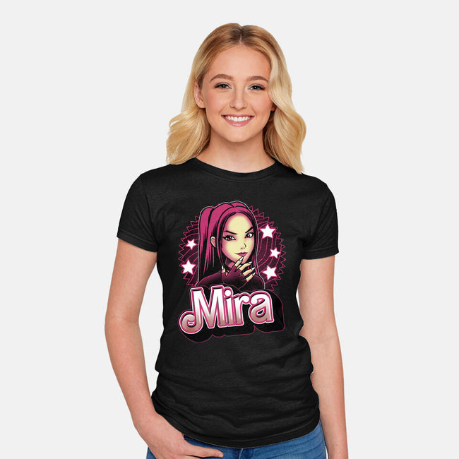 Demon Huntress Mira-Womens-Fitted-Tee-Astrobot Invention