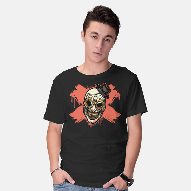 Clown Art Smiling Icon-Mens-Basic-Tee-Studio Mootant