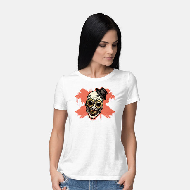 Clown Art Smiling Icon-Womens-Basic-Tee-Studio Mootant