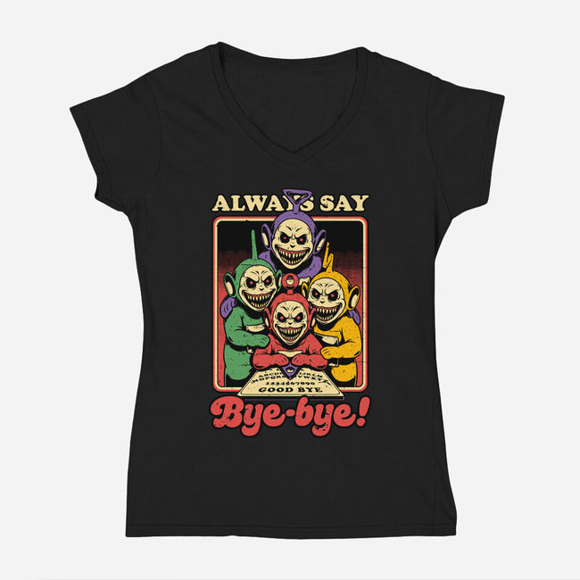 Tube TV Show Ouija-Womens-V-Neck-Tee-Studio Mootant
