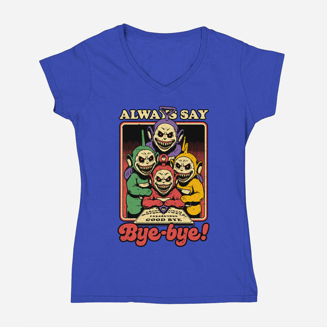 Tube TV Show Ouija-Womens-V-Neck-Tee-Studio Mootant