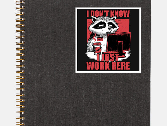 Raccoon Tired Work