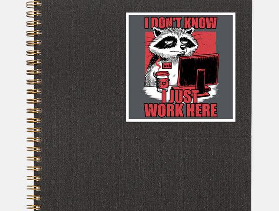 Raccoon Tired Work