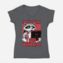 Raccoon Tired Work-Womens-V-Neck-Tee-Studio Mootant